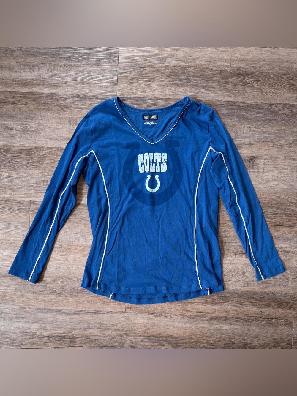 Indianapolis Colts NFL Long Sleeve Blue T-Shirt Women's Size XL